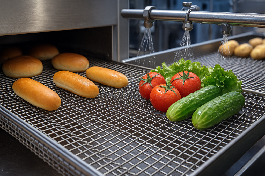 การเลือกใช้ตะแกรงสายพานสแตนเลสในสายการผลิตอาหาร