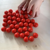red silicone bouncing ball